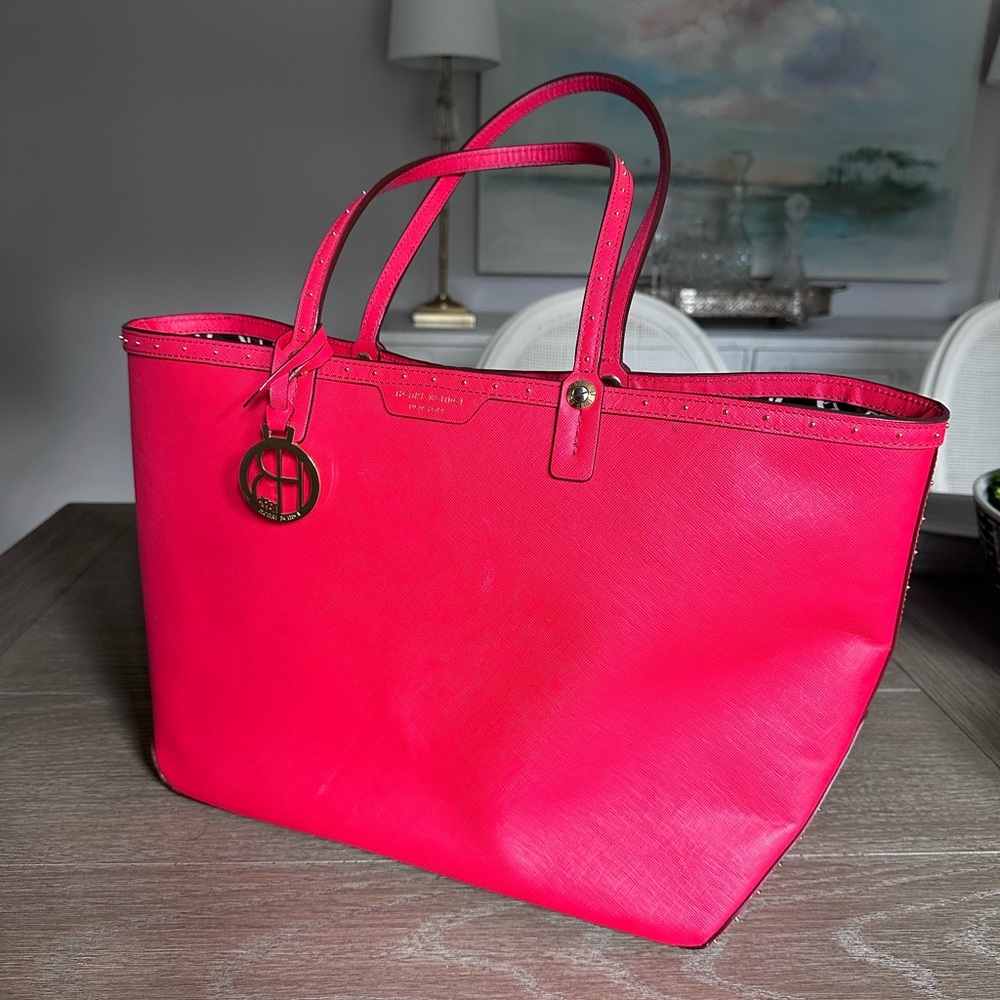 Henri Bendel Large Red Tote Bag